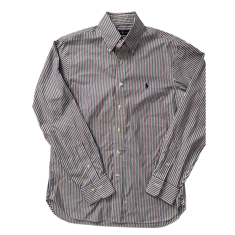 Ralph Lauren Classic Fit 15 34/35 red and blue striped button down